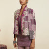 WINE GEO PRINT CAMISOLE PAIRED WITH SHARARA PANTS AND NOOR JACKET