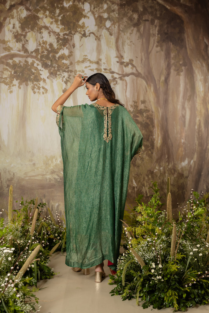 Emerald Green Embroidered Kaftan Emerald Green Embroidered Kaftan
