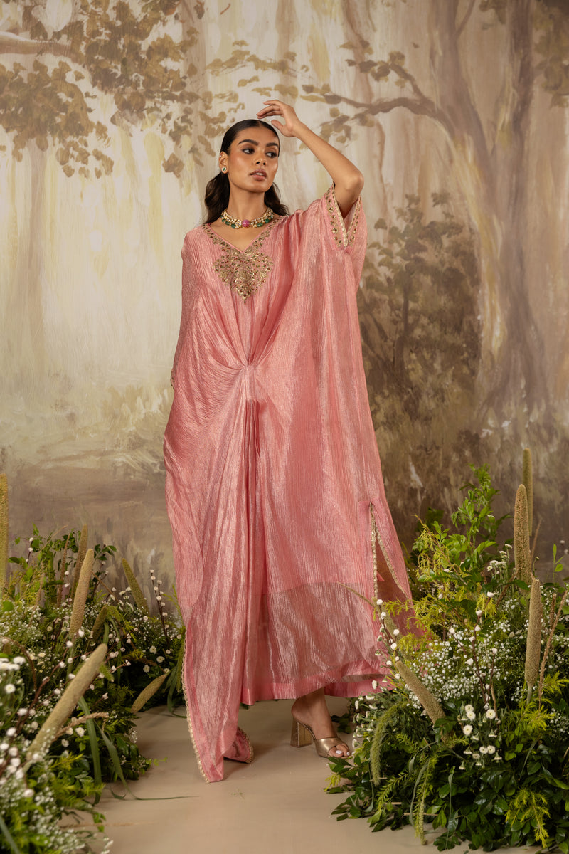 Rose Pink Embroidred Kaftan