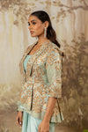 Powder Blue Zoe Peplum Jacket Set