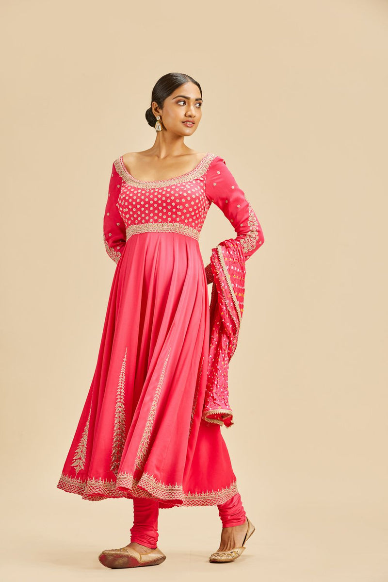 FUCHSIA ANARKALI SET