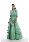 Dull Mint Chiffon Anarkali Set