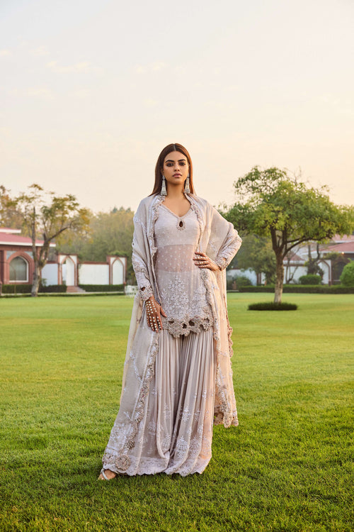 "Jazz" Kurta And Sharara Set