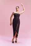 "Pearl Dazzle" Chiffon Draped Dress