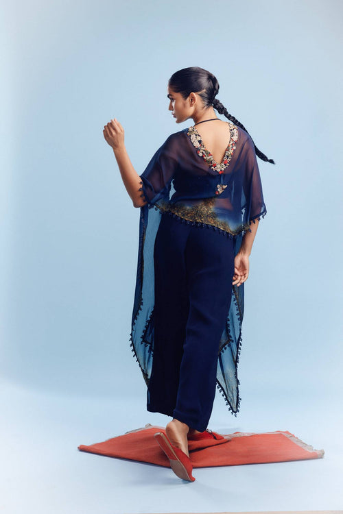 "Inessa" Chiffon Bustier-Sharara and a Cape