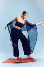 "Inessa" Chiffon Bustier-Sharara and a Cape