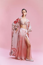 ''Evara'' Satin Skirt-Bustier with a cape