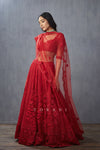 SURKH MRINAL LEHENGA