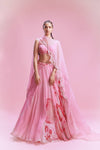 "Sanvi" Chiffon Floral Lehenga with Organza Dupatta