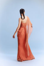 "Keeva" Chiffon Printed Draped Gown