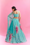 "Zaira" Chiffon Floral Lehenga with a Blouse and Dupatta