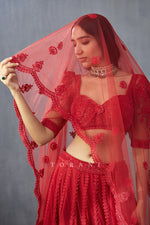 SURKH MRINAL LEHENGA