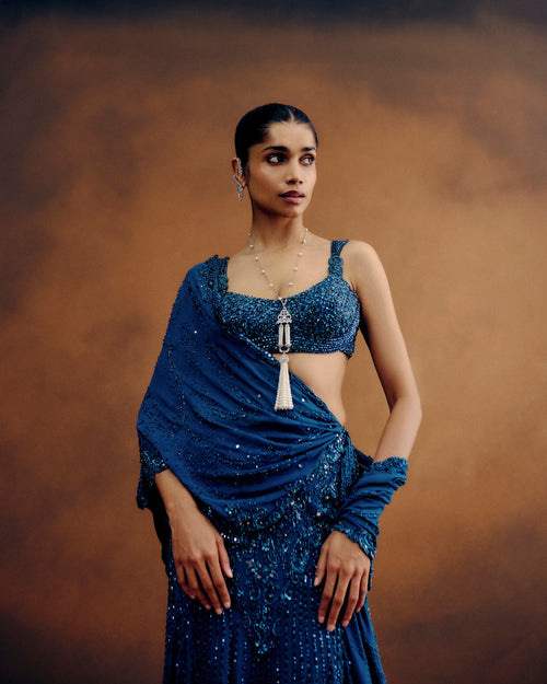 Oceanelle Drape Saree