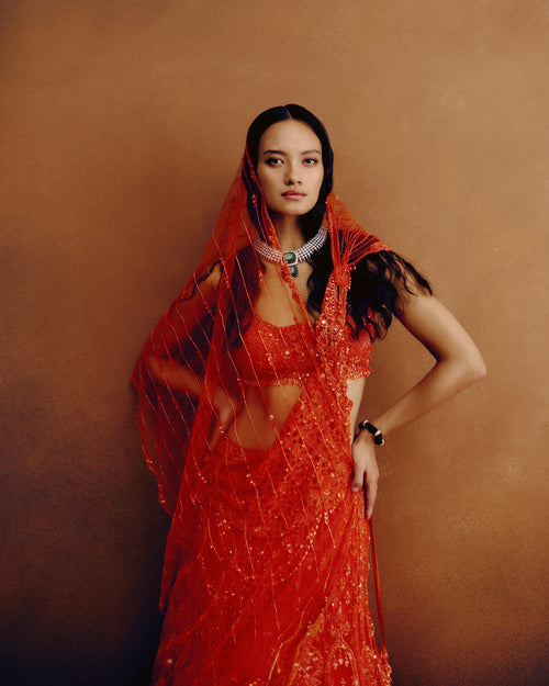 Citrine Dawn Bridal lehenga