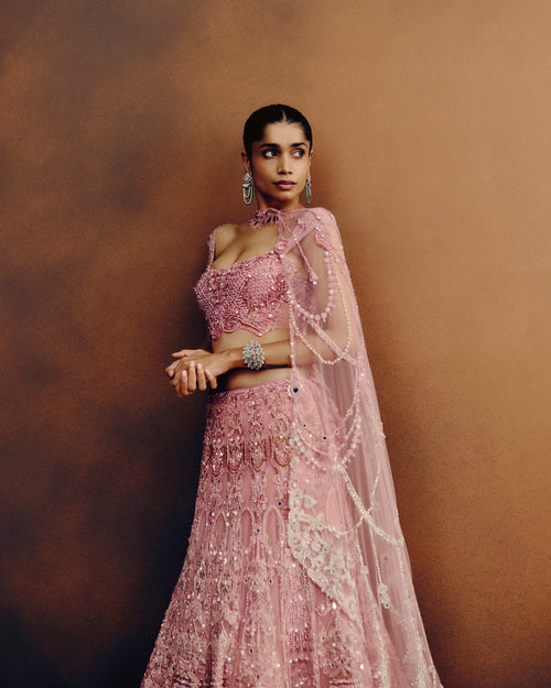 Blush Aurora Bridal Lehenga