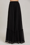 Black Kurta with Ruffle Sharara and Dupatta