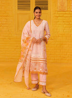 Maithali Set-Siyara Dupatta - Pink