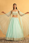 ICE BLUE DHOTI SET