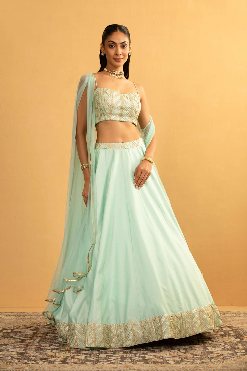 ICE BLUE DHOTI SET