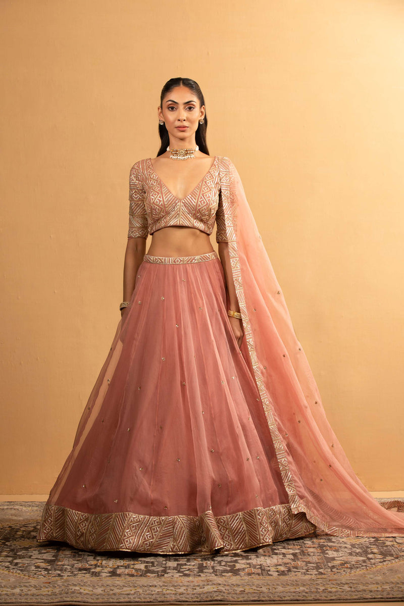 ONION PINK LEHENGA SET