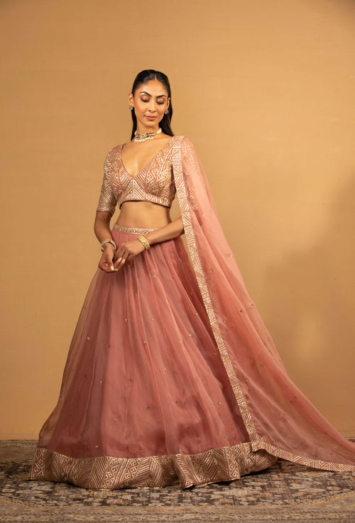 ONION PINK LEHENGA SET