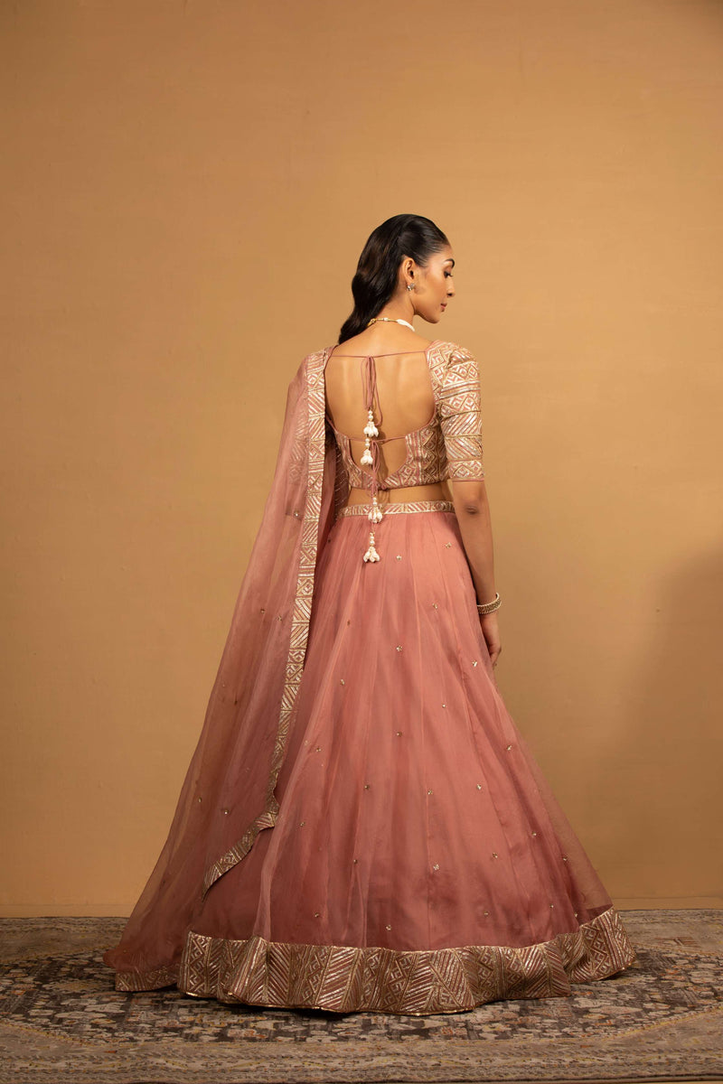 ONION PINK LEHENGA SET