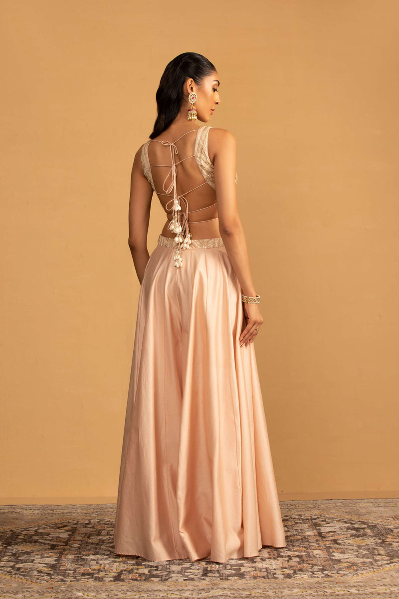 PEACH SHARARA SET