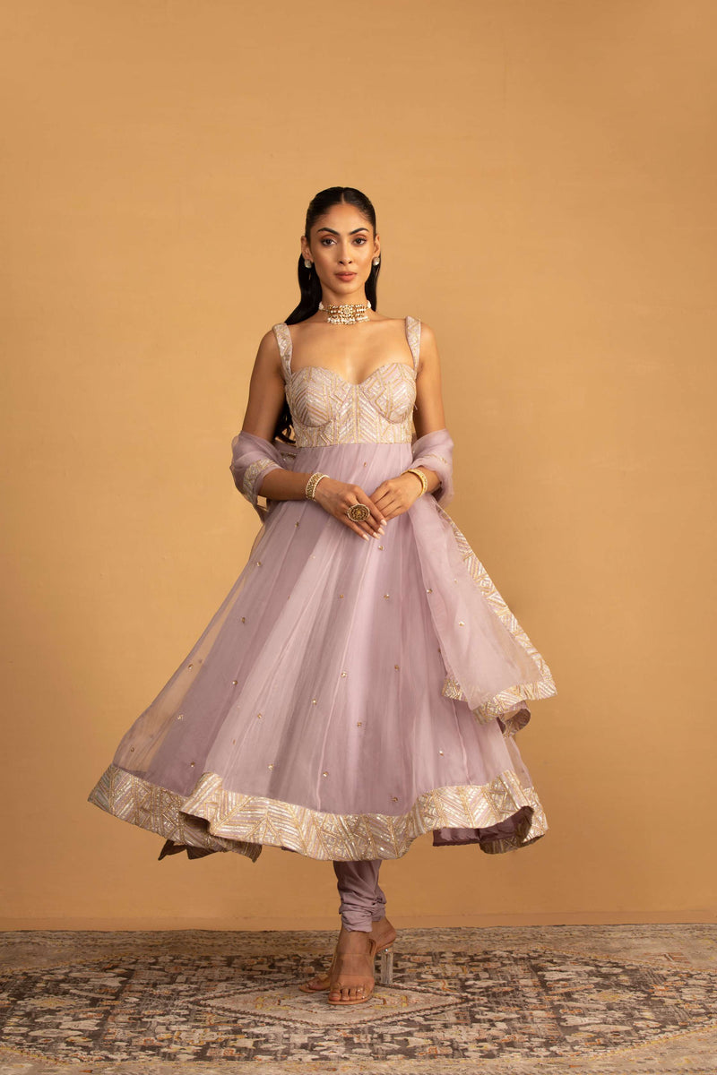 LILAC ANARKALI SET