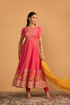 PEACH PINK ANARKALI SET