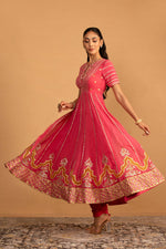 PEACH PINK ANARKALI SET