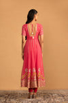 PEACH PINK ANARKALI SET