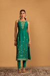 BOTTLE GREEN KURTA SET