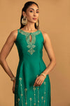 BOTTLE GREEN KURTA SET