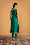 BOTTLE GREEN KURTA SET