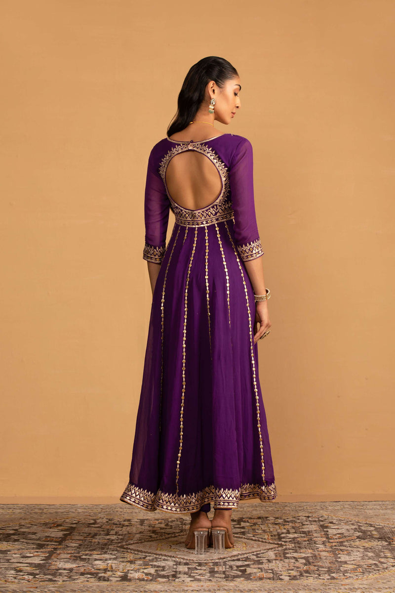 PURPLE ANARKALI SET