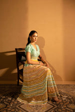 AQUA MULTICOLOUR ANARKALI SET