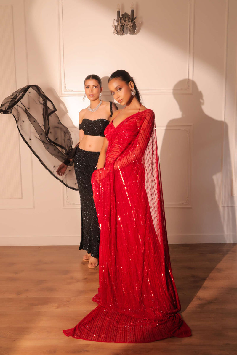 Red lehenga set