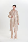 Beige Petal Shine Kurta Set