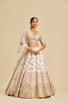 BLUSH PINK RAW SILK LEHENGA CHOLI SET