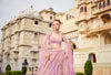 Pastel lavender bridal lehenga