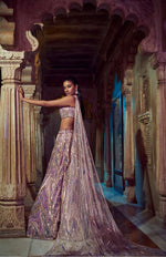 Lilac lehenga