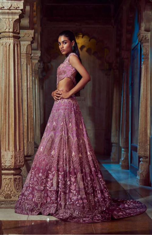 Ombré sombre lehenga