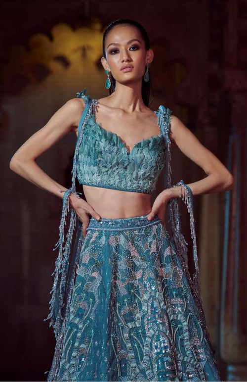 Blue lehenga