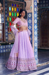 Lilac lehenga