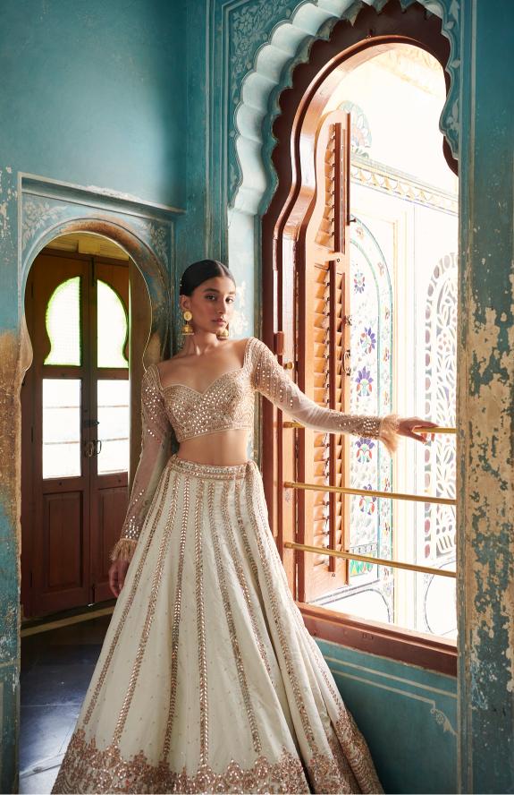 Off-white lehenga