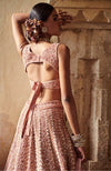 Pale pink bridal lehenga