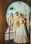 Mint green lehenga