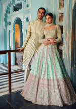 Mint green lehenga