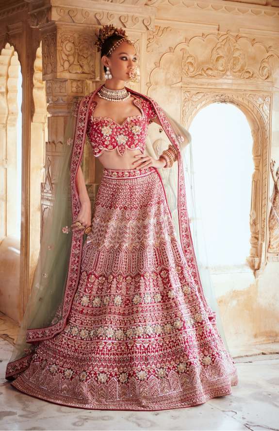 Dark Pink Lehenga Set