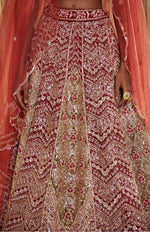 Plum bridal lehenga